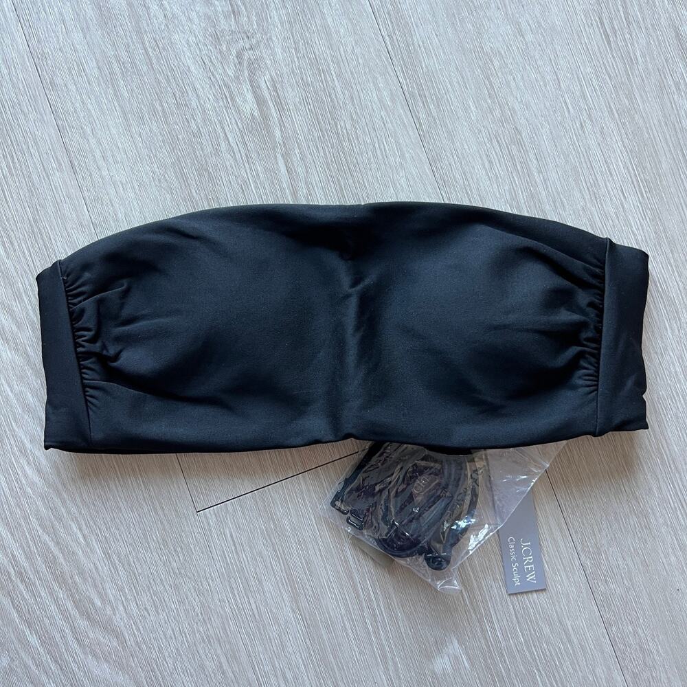 J Crew Classic Sculpt Bikini Top XS Black